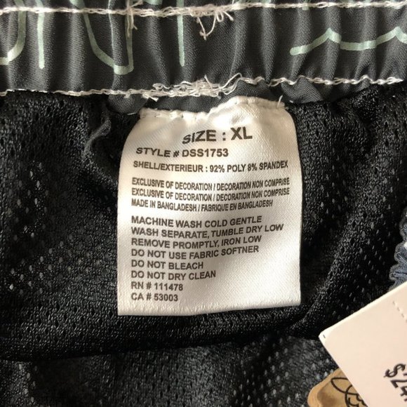 Drift Mens Swim Trunks Wave Print Elastic Waist XL - Picture 4 of 4